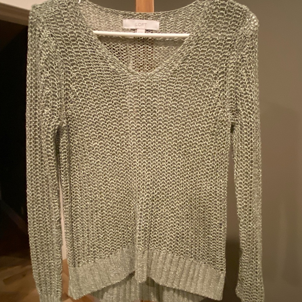 Xs mesh light green sweater